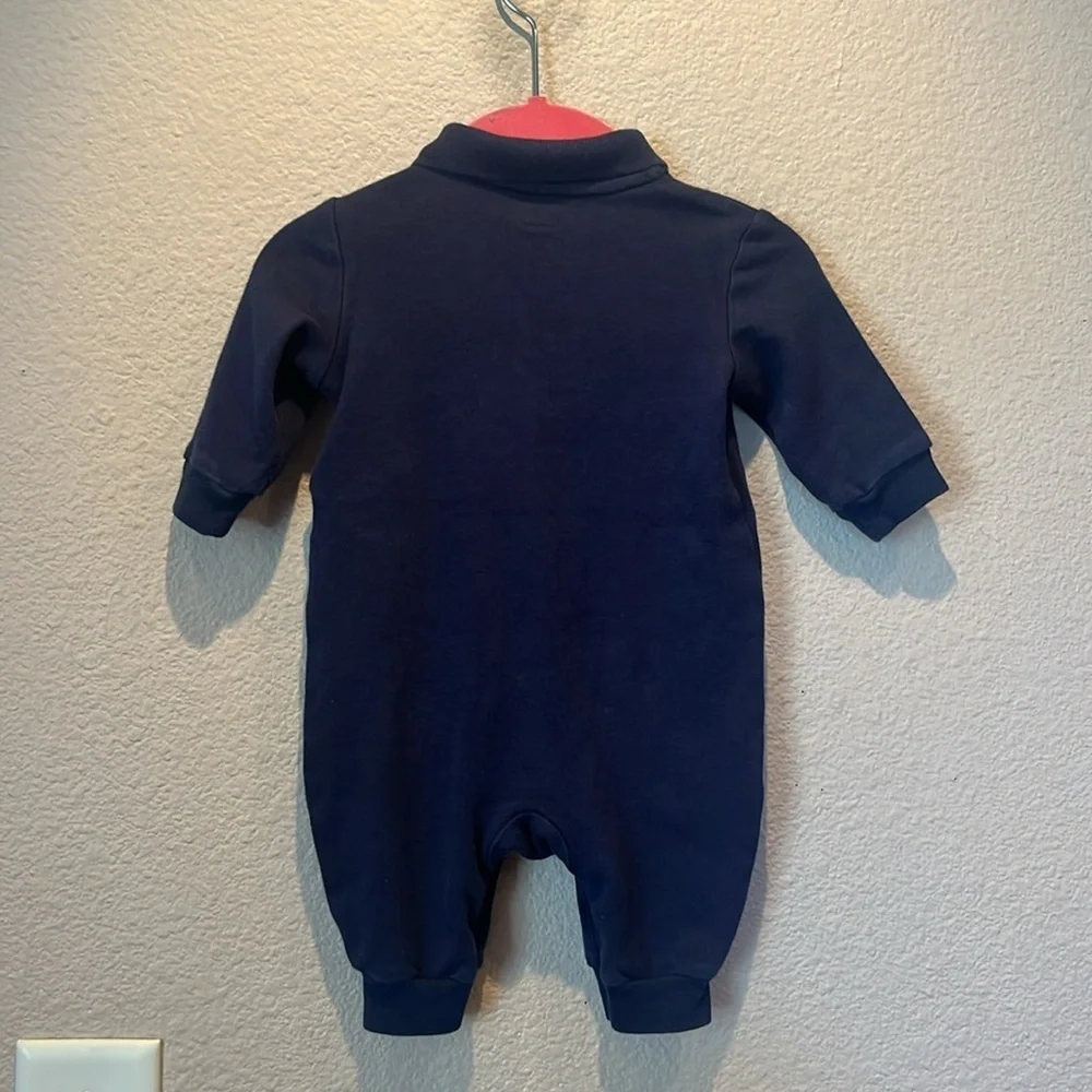Ralph Lauren Baby Jumper Size 3 Months Navy Blue Multi color horse logo